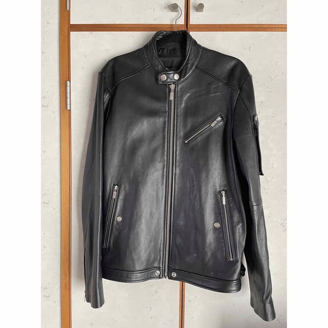 本物の DIESEL 新品同様 - DIESEL 羊革 L 黒 シングルライダース