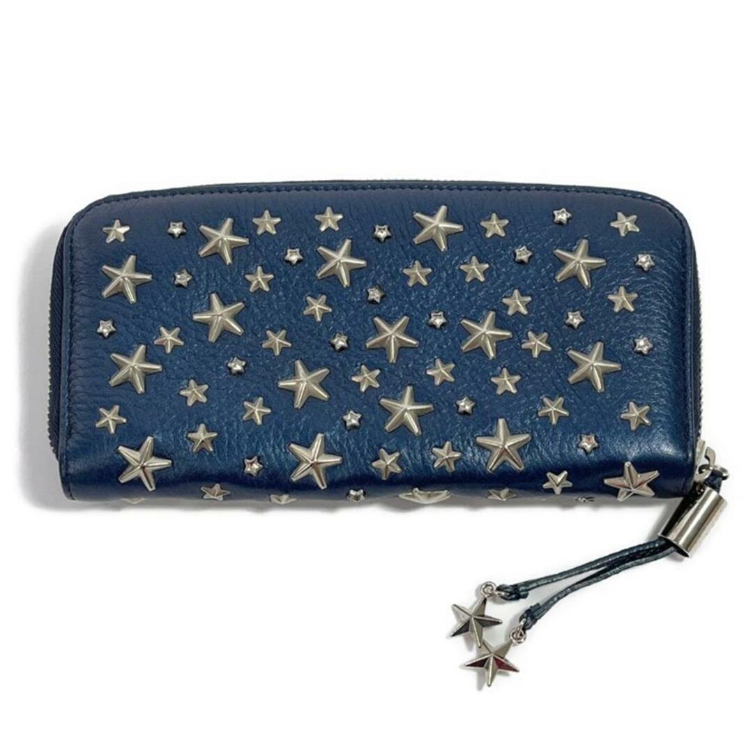 ◆◆JIMMY CHOO ジミーチュウ FILIPA CST STONE BLUE ※スタッズ一部変色有 ネイビー系