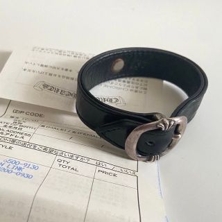 クロムハーツ(Chrome Hearts)のクロムハーツ ガンスリンガー クロスボタン レザー ブレスレット(ブレスレット)