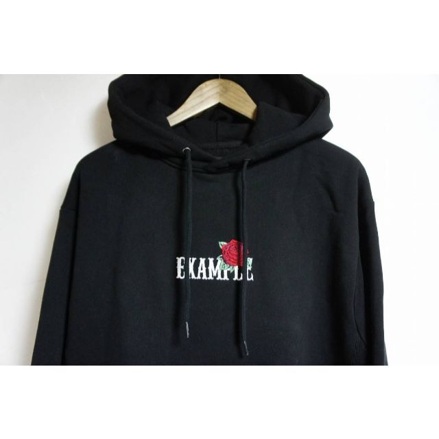新品EXAMPLE エグザンプルフラワーバラ刺繍パーカー黒M1119M Kの通販 by bluekodiak's shop｜ラクマ