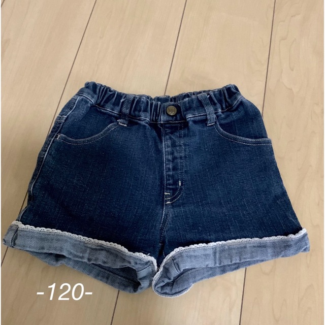 3can4on(サンカンシオン)の3can4on ショートパンツ　デニム　120サイズ キッズ/ベビー/マタニティのキッズ服女の子用(90cm~)(パンツ/スパッツ)の商品写真