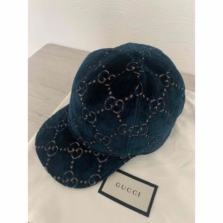 グッチ(Gucci)の【美品】gucci グッチ チルドレン GG柄 ベロア キャップ Mサイズ(帽子)