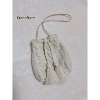 フランフラン(Francfranc)のFrancfranc  ニットバック　アイボリー(トートバッグ)