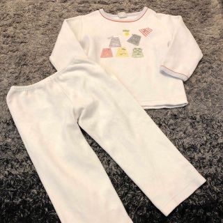 プチバトー(PETIT BATEAU)のプチバトー  94センチ　ベロアパジャマ　ライトブルー　トレーナー　パンツ(パジャマ)