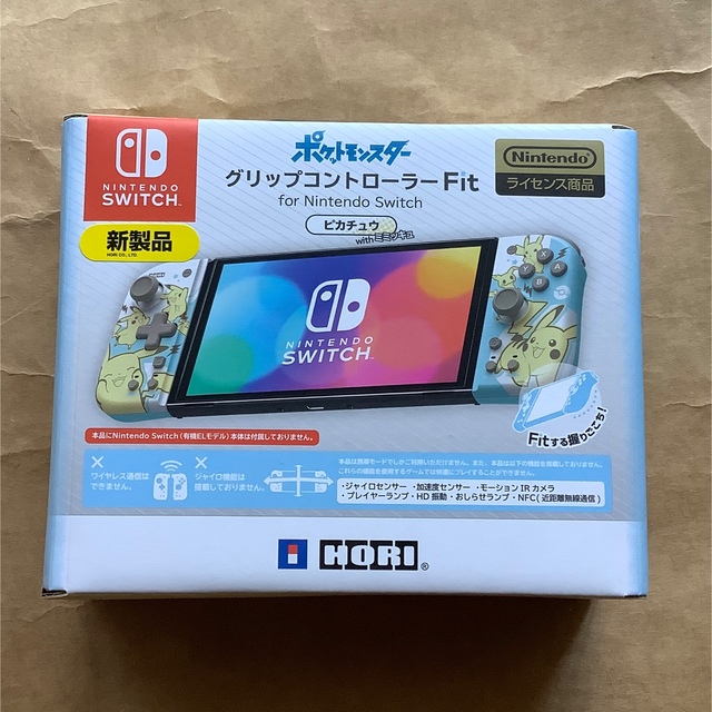 【新品】グリップコントローラーFit ピカチュウ Nintendo Switchゲームソフト/ゲーム機本体