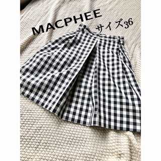 マカフィー(MACPHEE)の美品❗️MACPHEE マカフィー トゥモローランド チェックスカート(ひざ丈スカート)