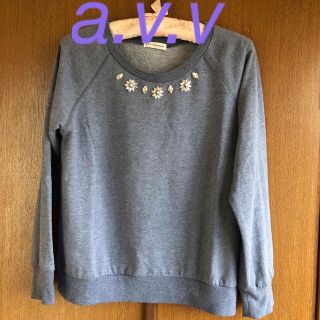 アーヴェヴェ(a.v.v)の❤️a.v.v❤️ビジュー❤️トップス❤️(カットソー(長袖/七分))