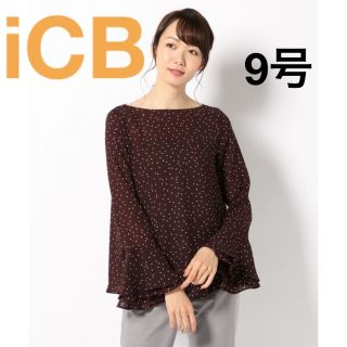 アイシービー(ICB)のiCB 袖コンシャス ブラウス　ワイン系ドット柄　9(シャツ/ブラウス(長袖/七分))