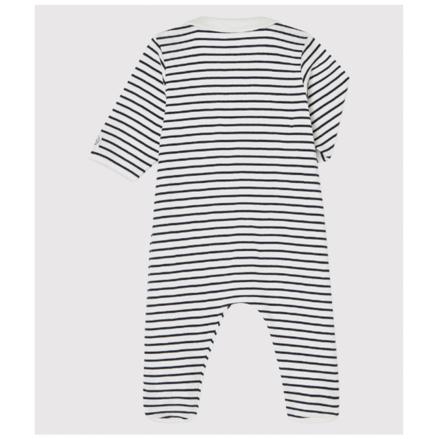 PETIT BATEAU(プチバトー)のプチバトー　マリニエール足付きロンパース キッズ/ベビー/マタニティのベビー服(~85cm)(ロンパース)の商品写真