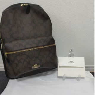 コーチ(COACH)のコーチ COACH リュック バック ブラウン×ブラック シグネチャー(リュック/バックパック)