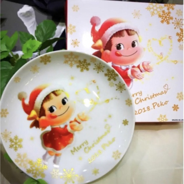 不二家限定＊ぺこちゃん♡クリスマスプレート2018 インテリア/住まい/日用品のキッチン/食器(食器)の商品写真