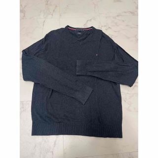 トミーヒルフィガー(TOMMY HILFIGER)のTOMMYHILFIGER トミーヒルフィガー ニット グレー 古着 ビンテージ(ニット/セーター)