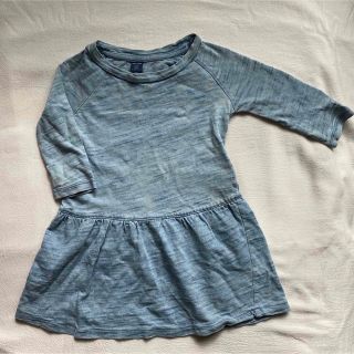 ベビーギャップ(babyGAP)のbaby Gap チュニック ワンピース  霜降り サックスカラー 90㎝(ワンピース)