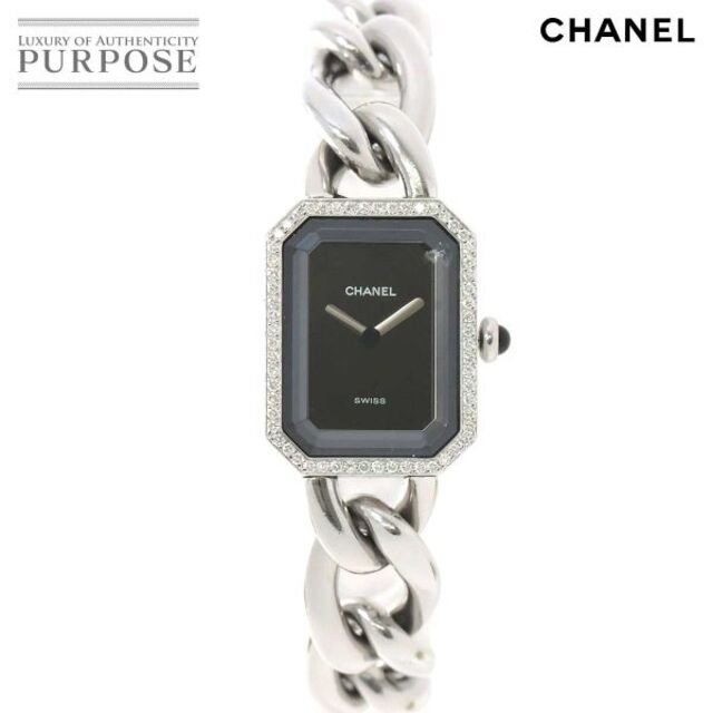 CHANEL - シャネル CHANEL プルミエール Lサイズ H0495 ダイヤベゼル レディース 腕時計 ブラック 文字盤 クォーツ ウォッチ Premiere VLP 90172863