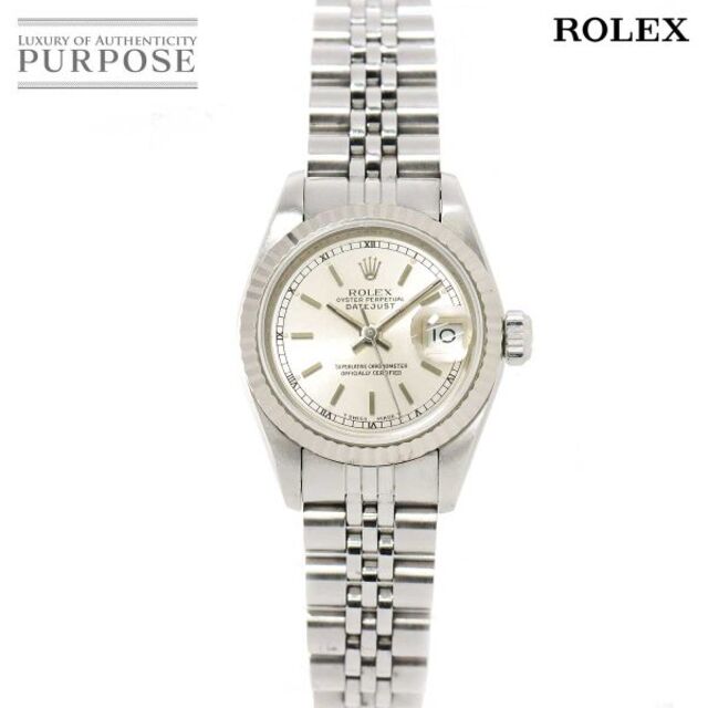ロレックス ROLEX デイトジャスト 69174 L番 レディース 腕時計 シルバー 文字盤 K18WG ホワイトゴールド 自動巻き Datejust VLP 90177249