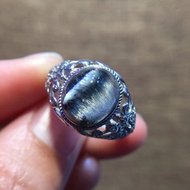 高級】プラチナタイチンルチルクォーツ リング s925 11.2*9.3mm | wic