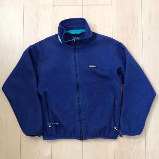 パタゴニア(patagonia)のパタゴニア キッズ　フリース　雪なしタグ　USA製　ネイビー  12(ジャケット/上着)