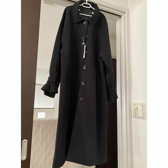 tip top(ティップトップ)のロングコート　ブラック　未使用品 レディースのジャケット/アウター(ロングコート)の商品写真