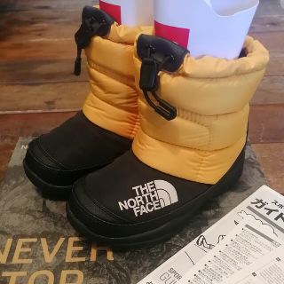 ザノースフェイス(THE NORTH FACE)の新品 ノースフェイス キッズ ヌプシブーティ スノーブーツ 19cm イエロー(ブーツ)