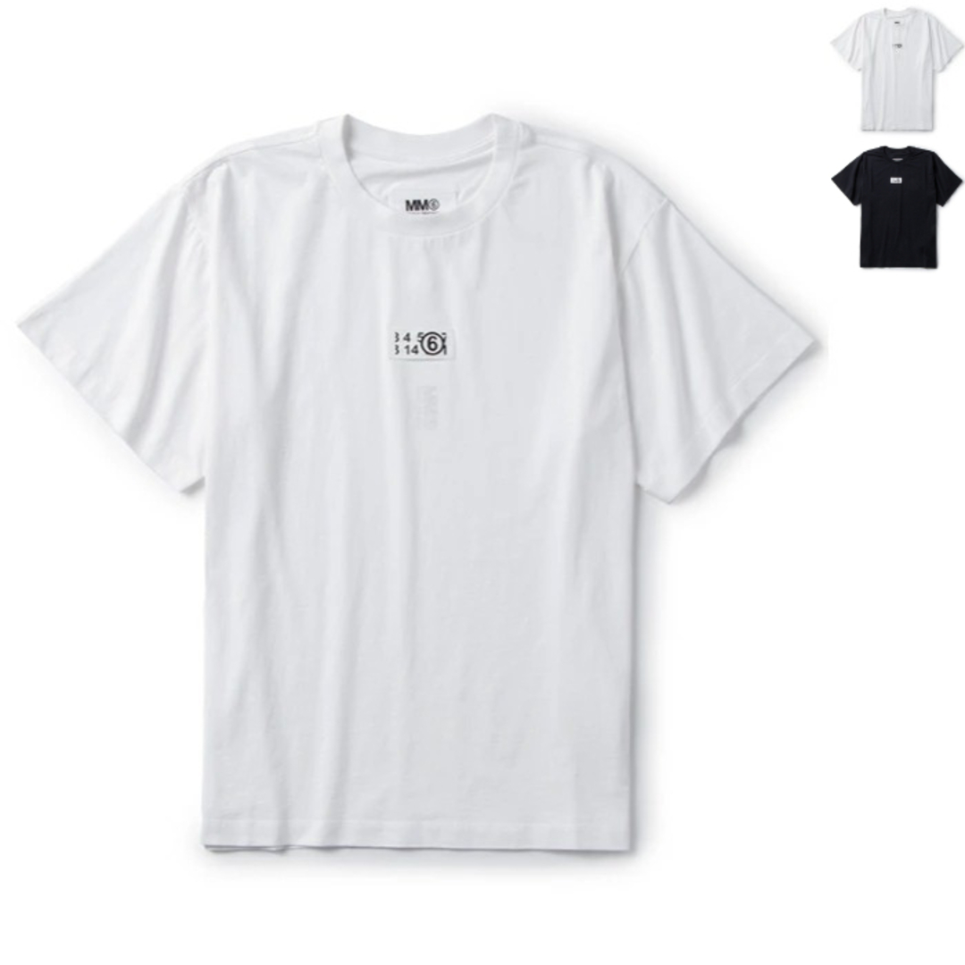 エム エム シックス メゾン マルジェラ MM6 MAISON MARGIELA Tシャツ ズーム ロゴ オーバーサイズ トップス クルーネック 2023年春夏新作 S52GC0267 S24312201cm肩幅