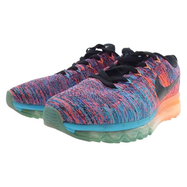 NIKE(ナイキ)のNIKE ナイキ スニーカー 620469-401 FLYKNIT MAX フライニット マックス マルチカラー オレンジ系 27.5cm【中古】 メンズの靴/シューズ(スニーカー)の商品写真