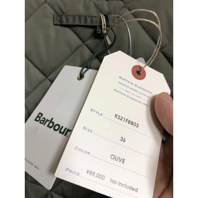 KAPTAIN SUNSHINE(キャプテンサンシャイン)のKAPTAIN SUNSHINE×Barbour ノーカラーコート メンズのジャケット/アウター(ミリタリージャケット)の商品写真