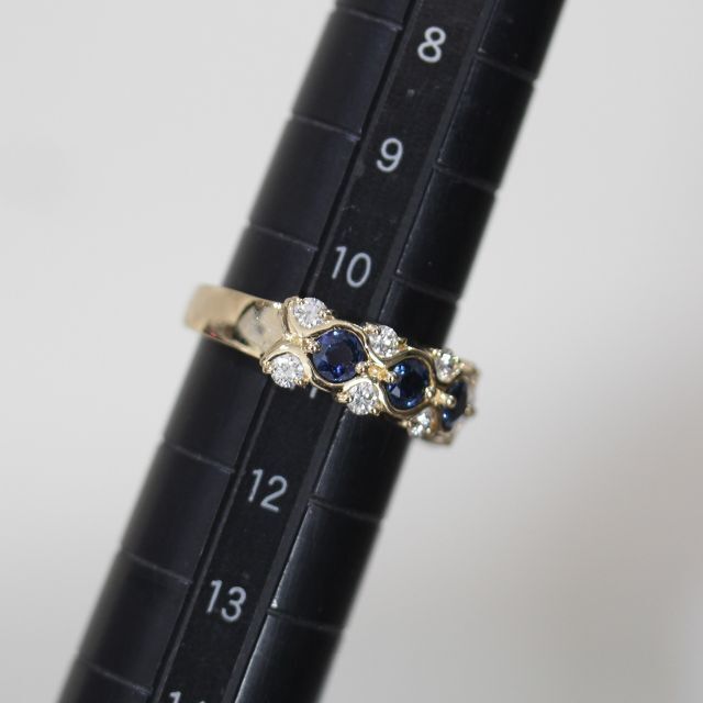 ミキモト MIKIMOTO サファイヤ 1.04ct ダイヤ 0.5ct リング