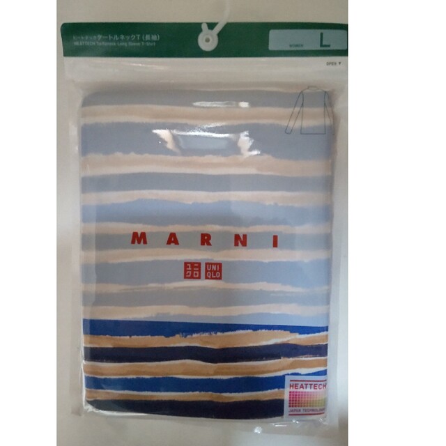 UNIQLO(ユニクロ)の【新品・未開封】ユニクロ★マルニMARNI ヒートテックタートルネックT ブルー レディースのトップス(カットソー(長袖/七分))の商品写真