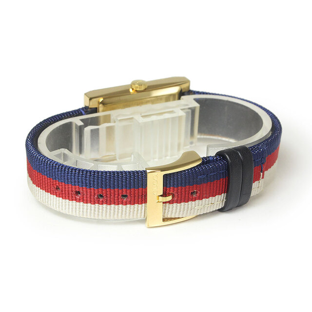 Gucci - グッチ Gフレーム クォーツ 腕時計 ナイロン レザー ブルー