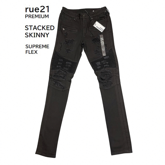 rue21 メンズ スキニーパンツブラック W30/L32