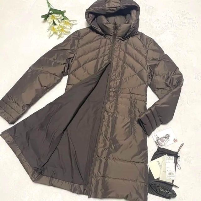 199【極美品】モンクレール ブラウン ダウンコート レディース ロング