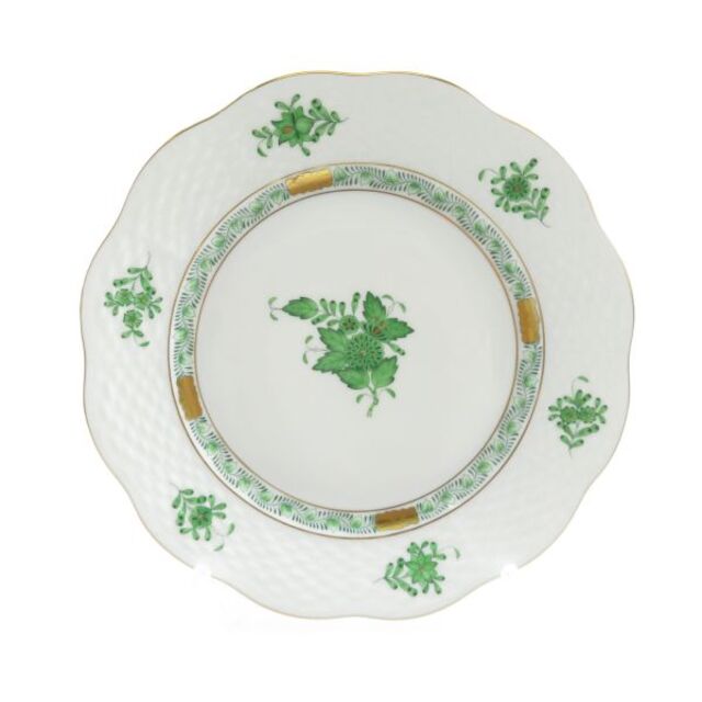 Herend - 美品 Herend ヘレンド アポニーグリーン (AV) 517 中皿 1枚