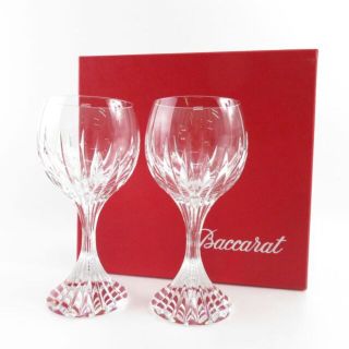 バカラ(Baccarat)の未使用 Baccarat バカラ MASSENA マッセナ 1344103 ワイングラス 2客 クリスタル ペア SY4889A1 (グラス/カップ)