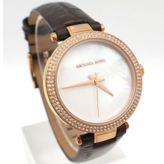 マイケルコース(Michael Kors) 白 腕時計(レディース)（ピンク/桃色系