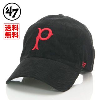 フォーティセブン(47 Brand)の47 キャップ 47BRAND ピッツバーグ パイレーツ コーデュロイ 帽子 黒(キャップ)