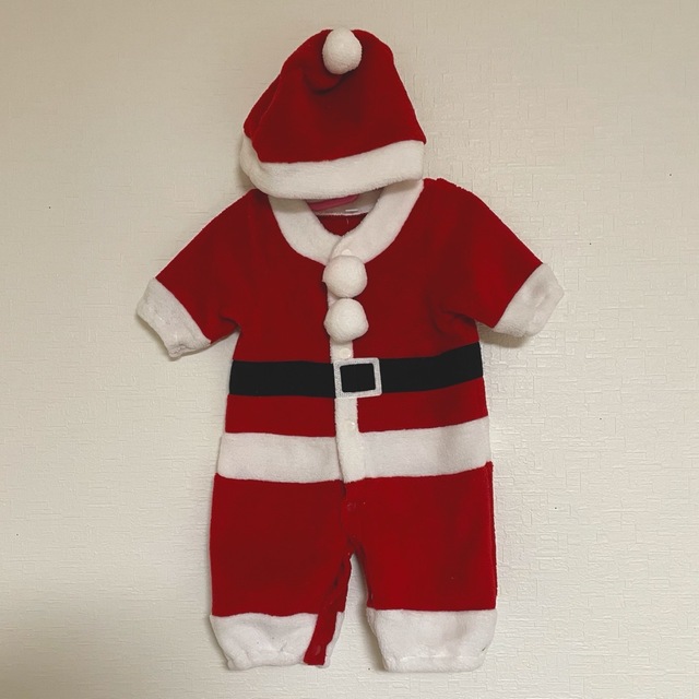 サンタ　クリスマス　ロンパース　50-70 キッズ/ベビー/マタニティのベビー服(~85cm)(ロンパース)の商品写真