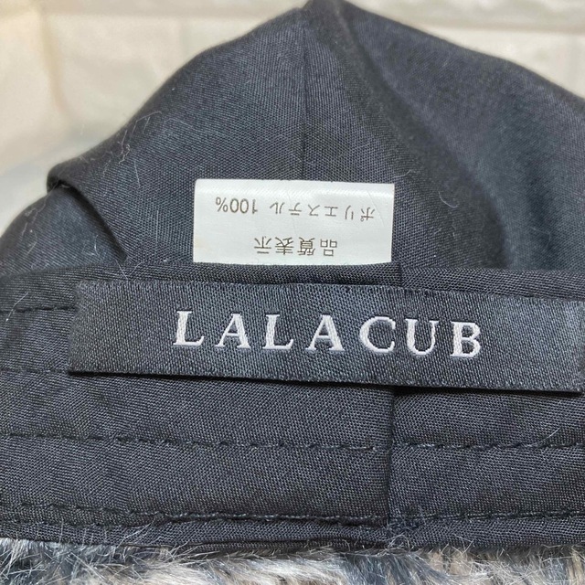 ララキューブ　ファー　ハンチング　ネイビー　LALACUB おしゃれ　ボア レディースの帽子(ハンチング/ベレー帽)の商品写真