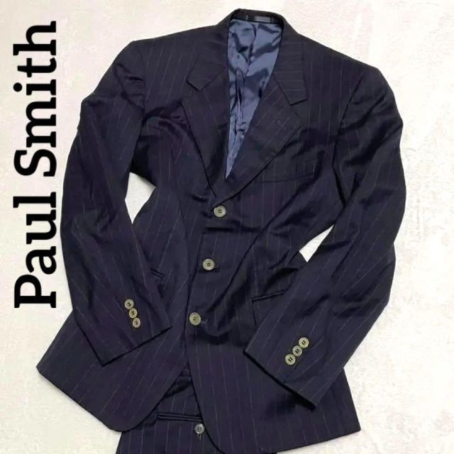 Paul Smith ポールスミス　セットアップ　ネイビー　紺　ストライプ