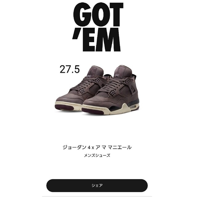 NIKE AIR JORDAN 4 アママニエール US9.5 27.5cm