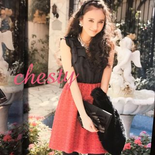 チェスティ(Chesty)の週末限定お値下げ♡今から着れる♡chestyツイードワンピ♡結婚式partyなど(ひざ丈ワンピース)