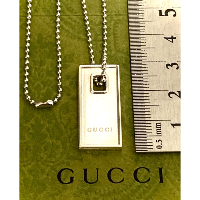 GUCCI/グッチ タグ/プレート 小 ネックレス /ペンダント シルバー925