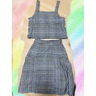 ロペピクニック(Rope' Picnic)の【美品】ロペピク　ロペピクニック　セットアップ　グレー　ワンピース(ひざ丈ワンピース)