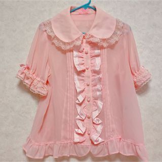 アンジェリックプリティー(Angelic Pretty)のAngelicPretty 半袖ブラウス ピンク(シャツ/ブラウス(半袖/袖なし))