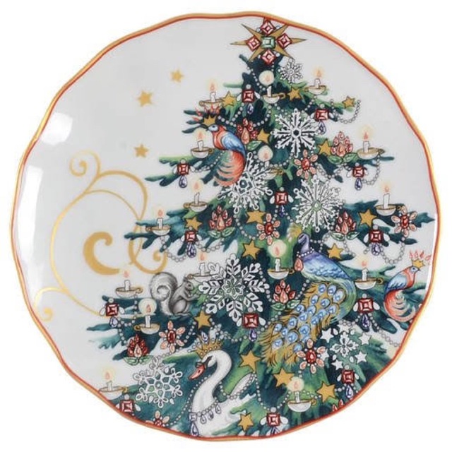 williams sonoma tree christmas plate