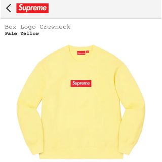 シュプリーム(Supreme)のシュプリーム Supreme Box Logo Crewneck L 黄色(スウェット)