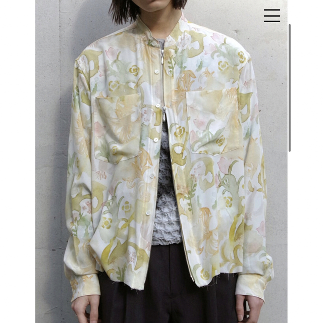 masu GRANNY ZIP-UP SHIRTS シルク,ZIPUP,シャツ