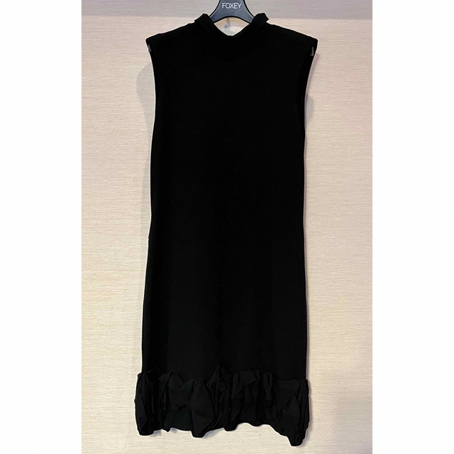 Foxeyフォクシー黒ニットワンピース40 美品-