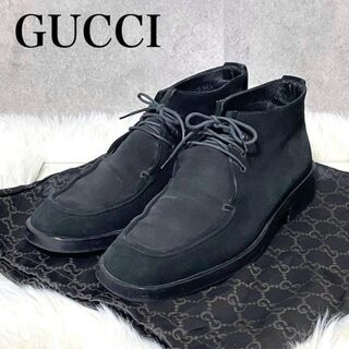 グッチ(Gucci)のGUCCI グッチ　スエード　ブラック　チャッカブーツ 40.5 25.5cm(ブーツ)