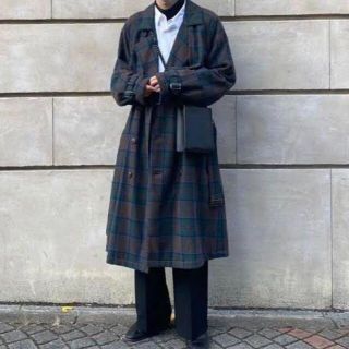 Jieda 19aw PLAID TRENCH COAT