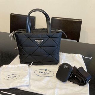 新品♡PRADAナイロン キルティング ショルダーバッグ トートバッグ ...